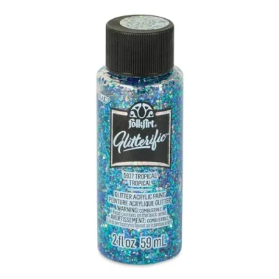 Image of FolkArt Glitterific Acrylic Paint, Tropical, Small