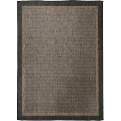 Image of vidaXL Outdoor Flatweave Rug 200x280 cm Dark Brown