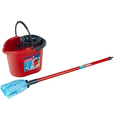 Image of Theo Klein 6722 Replica Vileda Bucket And Wipe Mop,Toy, Multicolored