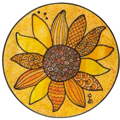 Image of Wash+Dry Doormat Sun Happiness 85 x cm, Washable for Indoor and Outdoor Use, Colourful
