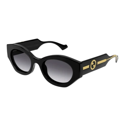 Image of Gucci Sunglasses, Women&#039;s, Size: 54, Black/crystal/grey