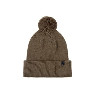 Image of PGA Tour Men&#039;s Beanie Pom, Fleece Lined, Warm Winter Knitted Bobble Hat Women, Industrial Green, One Size