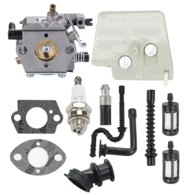 Image of Hippotech WT 194 Carburetor with Air Filter Replacement for Stihl 024 026 MS240 MS260 024AV 024S Walbro 1 22 Chainsaws Carb Replaces 11211200611