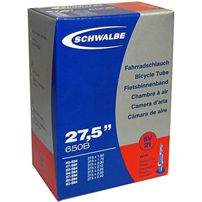 Image of &#039;Schwalbe Inner Tube 27.5 62/584 SV21 40 Black Mountain Bike Bicycle