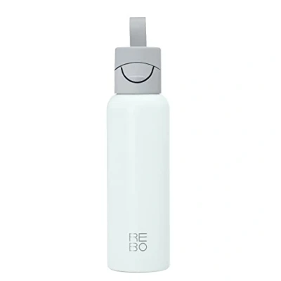 Image of REBO Smart Water Bottle Tracks Intake &amp; Helps You Stay Hydrated We Collect Plastic Bottles From Oceans Stainless Steel Double Wall Vacuum Insulated 600 ml (Atoll Turquoise)