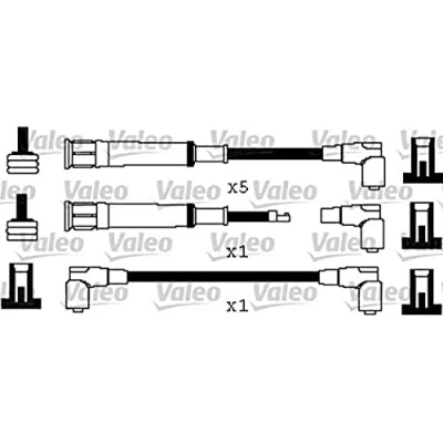 Image of 12121307171, 12121359991, 12121362989, 12121716939, 12121717206 Ignition Lead Set VALEO 346377 BMW: 5 Saloon, 6 Coupe, 7