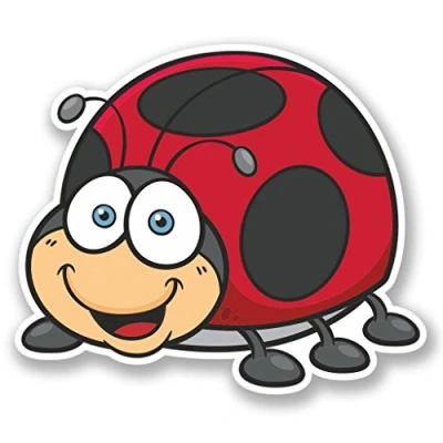 Image of 2 x 15cm/150mm Ladybird Ladybug Vinyl Sticker Decal Laptop Travel Luggage Car Bike Sign Fun #5198
