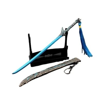 Image of Hanaiette 1pc Devil May Cry keychain Weapon model metal crafts with display stand (STYLE 2)