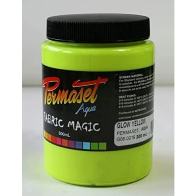 Image of Permaset Aqua Standard 300ml Yellow Screen Printing Ink for Fabric Ideal Kit Home Office, Starter Kit, Paint, Printer and Other