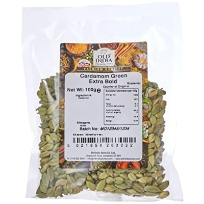 Image of Old India Cardamom Green Extra Bold 100g