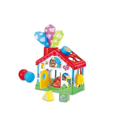 Image of LeapFrog 4 in 1 Discovery House, Early Learning Toy For Preschoolers and Toddlers, Colours, Shapes, Sensory Exploration, Fine Motor Skills, Ages 6, 12, 18 Months +, English Version