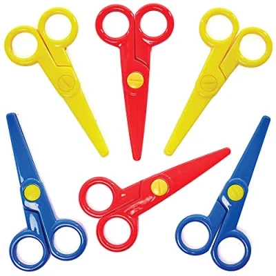 Image of Baker Ross FC937 Modelling Clay Scissors Pack of 6, Craft Kits for Kids, Children&#039;s Art Supplies