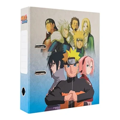 Image of Grupo Erik Naruto Lever Arch File A4 Folder Large Documents Storage Files 11 x 12.6 inches 28 32 cm Ring Binder 2 Cute Stationery Gifts Manga
