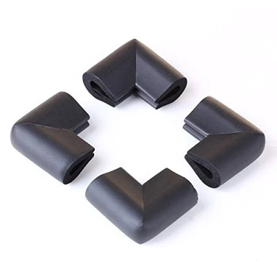 Image of 4Pcs Bumper Corner Protectors by Table Black