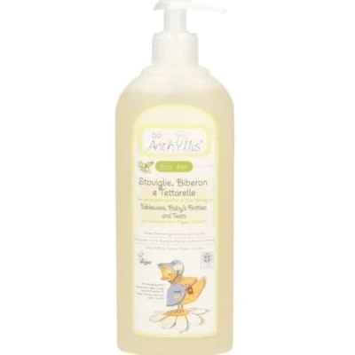 Image of Baby Anthyliss Eco Bio Tableware Bottle and Teat Detergent, Certified organic Vegan Dermatology Tested Scented with Orange Lemon essential oils. 500ml