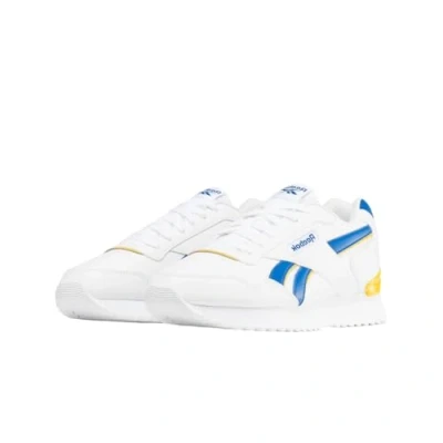 Image of Reebok Unisex Glide Ripple Clip Sneaker, FTWWHT/VECBLU/CLAYEL, 3.5 UK