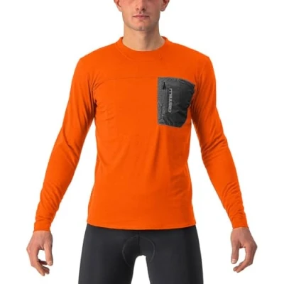 Image of CASTELLI 4522506 318 UNLTD MERINO LS Men&#039;s Sweatshirt Orange Rust S