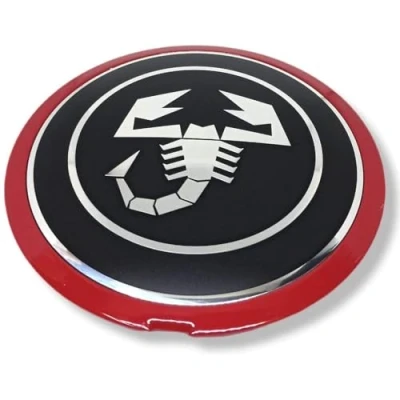 Image of QSLLLY 4 Pcs Car Hub Centre Caps for Abarth 500 595 695 Coppa Coppone 133mm Wheel Center Cover Badge Hubcaps Rim Decoration Emblem Accessories Rims