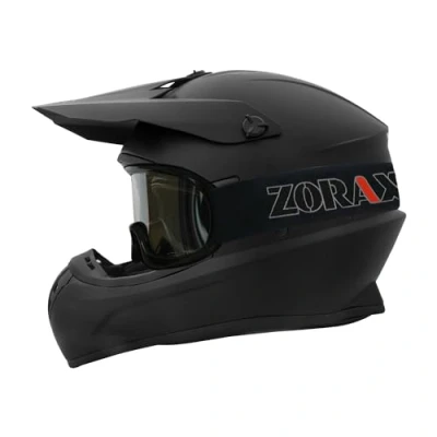 Image of Zorax Matt Black XL (61cm) ZOR X305 Motocross Helmet &amp; Motorcycle Goggles MX Quad ATV Sports Enduro Crash Dirt Bike ECE 22.06 Certified