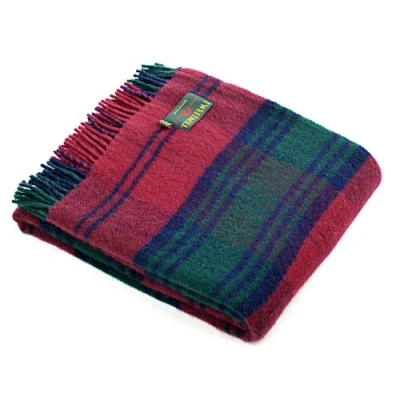 Image of Lindsay Tartan Knee Rug Pure New Wool British Made