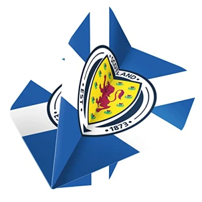 Image of Darts Corner Scotland Dart Flights Officially Licenced FA St Andrews Cross in Standard No2 Shape 3 Sets (F3855)