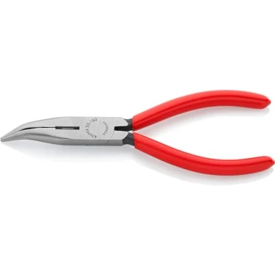 Image of Knipex Snipe Nose Side Cutting Pliers (Radio Pliers) black atramentized, plastic coated 160 mm 25 21