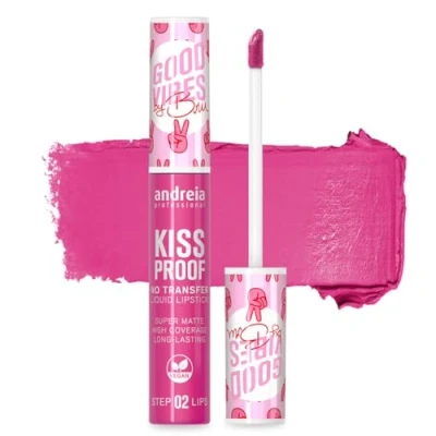 Image of Andreia Professional No Transfer Liquid Lipstick Matte Longlasting Kiss Proof Smudge free Vitamin E Enriched Formula, 100% Vegan Colour 12 Happy 8ml