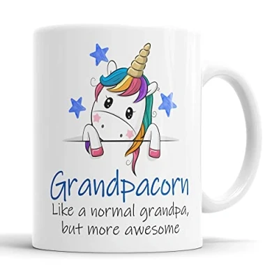 Image of Grandpacorn Mug Grandpa Unicorn Cup for Fathers Day Birthday Christmas Funny Present