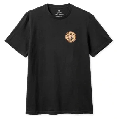Image of BRIXTON Men&#039;s Rival Ii Short Sleeve Standard T Shirt, Black/Orange, L