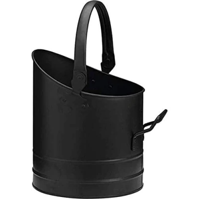 Image of Trendi® Fireside Premium Quality Small Black Coal Bucket (Coal +Shovel)