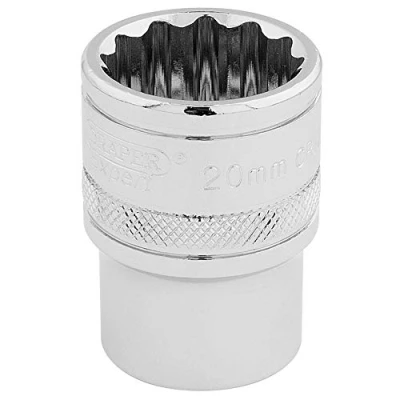 Image of Draper HI TORQ� 12 Point Socket, 1/2&quot; Sq. Dr., 20mm