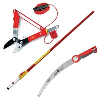Image of Wolf Garten Telescopic Handle ZMV4 Multi Change RCM Loppers PC370MS Pruning Saw