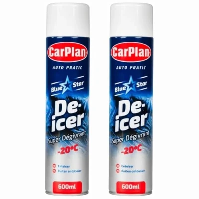 Image of Welari De Icer 20C Spray 600ml x 2 Vehicle Windshield Antifreeze Ice Melting Maintainance Thank You Card (2pack)