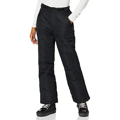 Image of Ultrasport Women’s Ski Pants Arlberg Thermal Polyfill Padding with Elastic Snow Guard and Adjustable Waistband Water Windproof Padded Pants, Black, XL