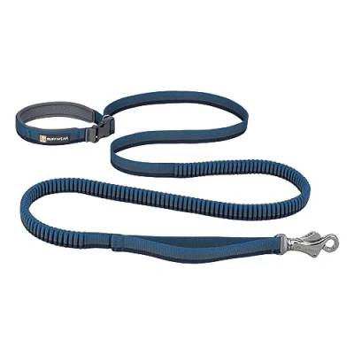 Image of RUFFWEAR Roamer Bungee Dog Lead, Running Leash, Extendable Hand Held or Waist Worn Lightweight Adjustable Rope, Premium Pet Accessories for Walks, 2.2 3.4m Long, Orion Blue
