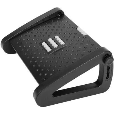 Image of Belle Vous Under Desk Foot Rest Adjustable Height Ergonomic Footrest with Massage Texture &amp; Roller Non Slip Stool for Home, Office, Gaming, Work and Pressure/Pain Relief