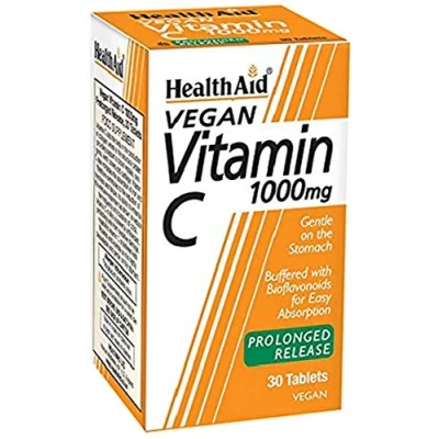 Image of HealthAid Vitamin C 1000mg Prolong Release 30 Vegan Tablets
