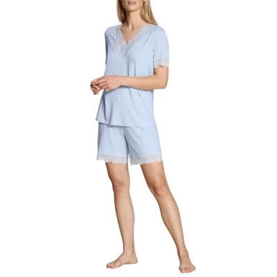 Image of CALIDA Women&#039;s Elegant Dreams Pajama Set, Harmony Blue, XS