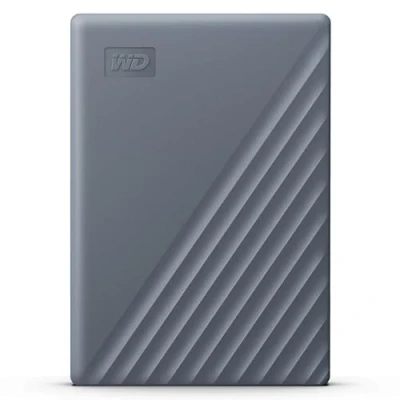 Image of WD 5TB My Passport Works with USB C, portable external hard drive, 3.2 Gen 1, software for device management, backup, password protection, PC, Mac, Chromebook, Gaming Consoles, Grey