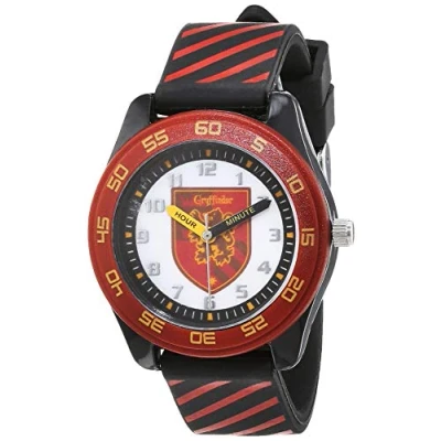 Image of Harry Potter Gryffindor Kids Black Silicone Strap Time Teacher Watch HP9071ARG