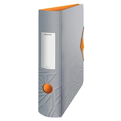 Image of Leitz 180 Active Urban Chic A4 Lever Arch File, Grey, Curved Spine 82mm Width, Elastic Fastening, Light polyfoam, Chic, 11160088