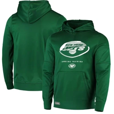 Image of NFL Youth 8 20 Touchdown Team Color Performance Primary Logo Pullover Hoodie, New York Jets, 10 12