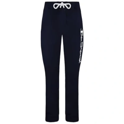 Image of Ben Sherman Large Logo Track Pants Mens Cuff Joggers 0065219 Navy