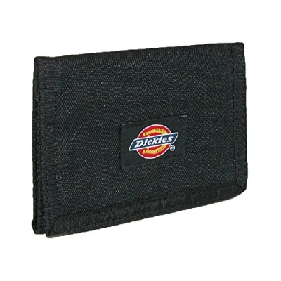 Image of Dickies Men&#039;s Nylon Trifold Wallet, Black Fabric, One Size