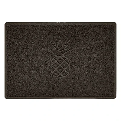 Image of Nicoman Pineapple Embossed Shape Door Mat Dirt Trapper Jet Washable Doormat (Use Outdoor ONLY) (90x60cm/3x2ft, Large) Brown