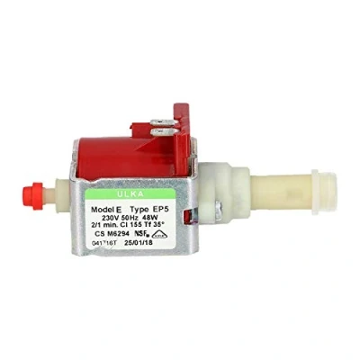 Image of LUTH Premium Profi Parts Coffee Espresso Machine Water Pump, 48W, 230V, Plastic, for Ulka EP5, Whirlpool 481236018581, DeLonghi 5132106900, Philips 422245945091