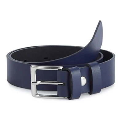 Image of Kids Leather Belt K1D5 (Navy Blue 1, 55 cm (Total length 74 cm))