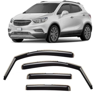 Image of CLIM ART wind deflector for/compatible with Opel Mokka 2012 2019 door rain deflectors,car accessories, car deflectors, in channel