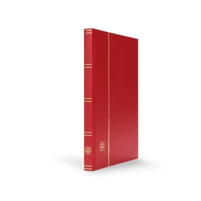 Image of Lighthouse Stockbook DIN A5, 32 black pages, non padded cover, red
