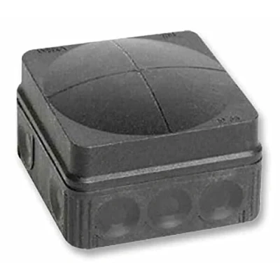 Image of Wiska Combi 108/5 20A Black IP66 Weatherproof Junction Adaptable Box Enclosure With 5 Way Connector